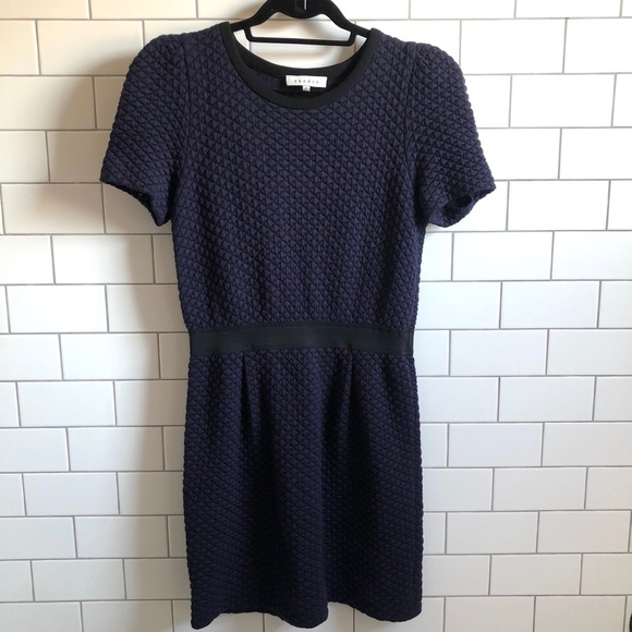 SANDRO “Lauralie” Quilted Stretch Mini-Dress - Picture 1 of 4